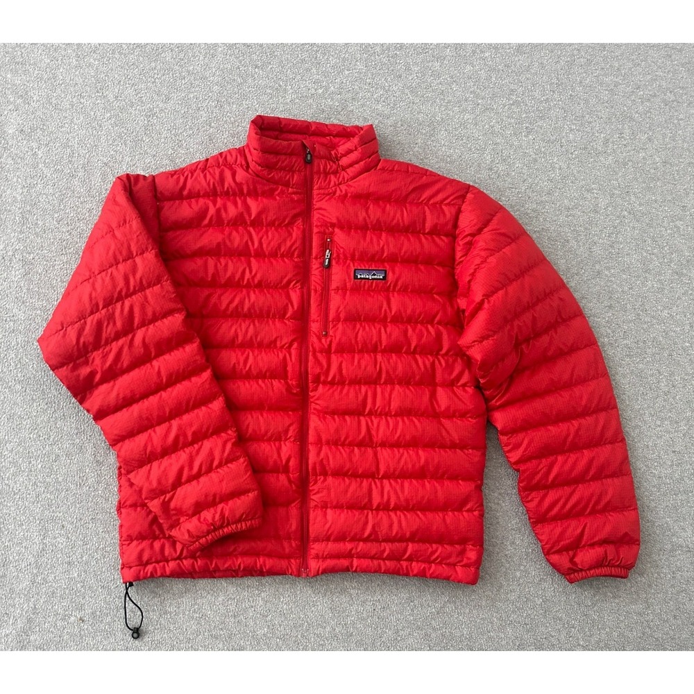 Patagonia Down Sweater Mens Medium Red Full Zip 800 Fill Puffer Jacket 84671 F5
